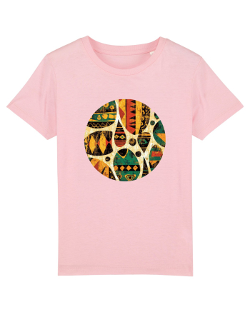 GEOMETRIC FLORAL - TRADITIONAL AFRICAN  Cotton Pink