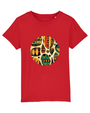 GEOMETRIC FLORAL - TRADITIONAL AFRICAN  Red