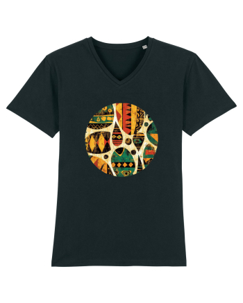 GEOMETRIC FLORAL - TRADITIONAL AFRICAN  Black