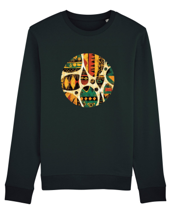 GEOMETRIC FLORAL - TRADITIONAL AFRICAN  Black