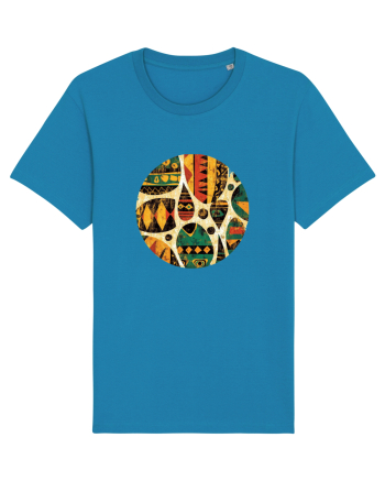 GEOMETRIC FLORAL - TRADITIONAL AFRICAN  Azur