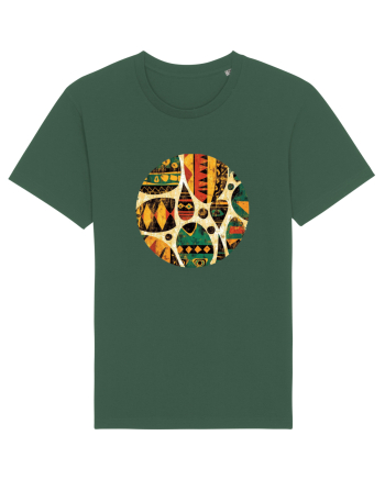 GEOMETRIC FLORAL - TRADITIONAL AFRICAN  Bottle Green