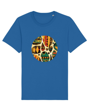 GEOMETRIC FLORAL - TRADITIONAL AFRICAN  Royal Blue