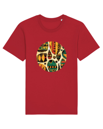 GEOMETRIC FLORAL - TRADITIONAL AFRICAN  Red
