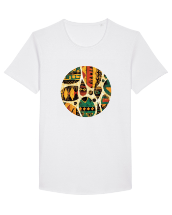 GEOMETRIC FLORAL - TRADITIONAL AFRICAN  White