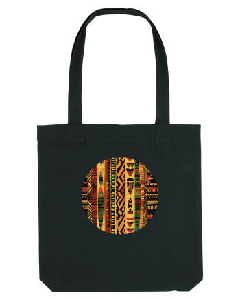 GEOMETRIC FLORAL - TRADITIONAL AFRICAN  2 Black