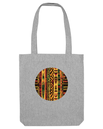 GEOMETRIC FLORAL - TRADITIONAL AFRICAN  2 Heather Grey