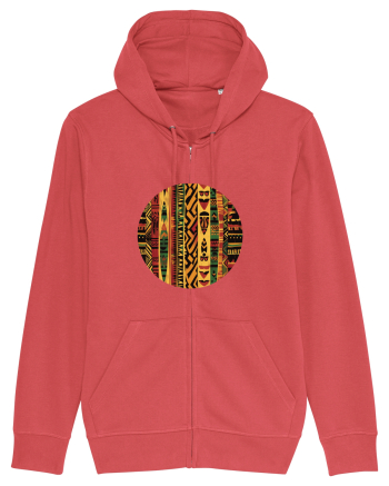 GEOMETRIC FLORAL - TRADITIONAL AFRICAN  2 Carmine Red