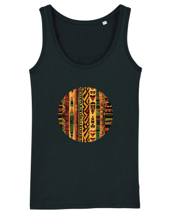 GEOMETRIC FLORAL - TRADITIONAL AFRICAN  2 Black
