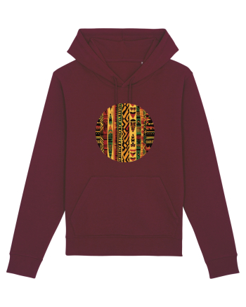 GEOMETRIC FLORAL - TRADITIONAL AFRICAN  2 Burgundy