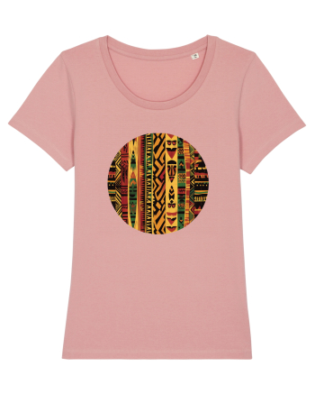 GEOMETRIC FLORAL - TRADITIONAL AFRICAN  2 Canyon Pink