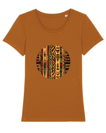 GEOMETRIC FLORAL - TRADITIONAL AFRICAN  2 Roasted Orange
