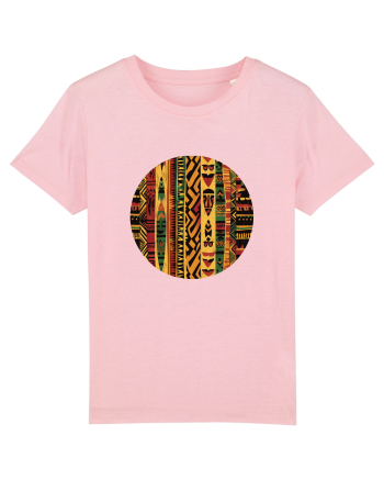 GEOMETRIC FLORAL - TRADITIONAL AFRICAN  2 Cotton Pink