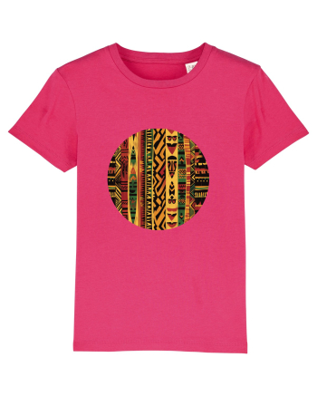 GEOMETRIC FLORAL - TRADITIONAL AFRICAN  2 Raspberry