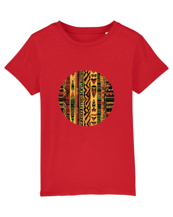 GEOMETRIC FLORAL - TRADITIONAL AFRICAN  2 Red