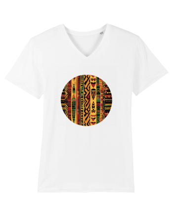 GEOMETRIC FLORAL - TRADITIONAL AFRICAN  2 White