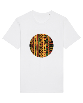 GEOMETRIC FLORAL - TRADITIONAL AFRICAN  2 White