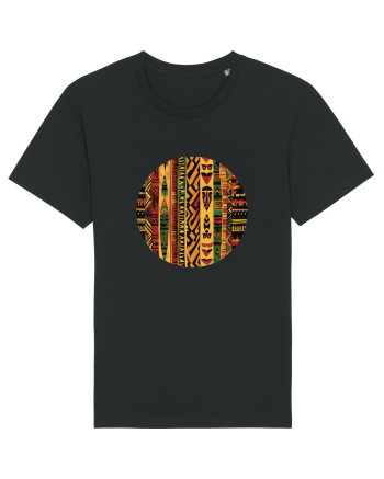 GEOMETRIC FLORAL - TRADITIONAL AFRICAN  2 Black