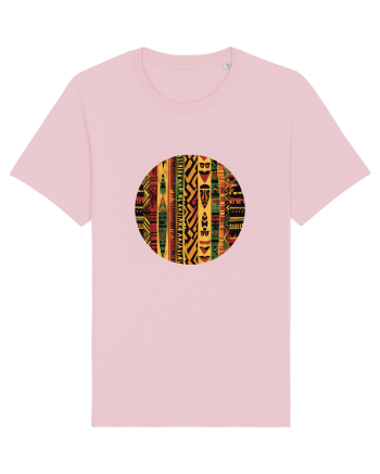 GEOMETRIC FLORAL - TRADITIONAL AFRICAN  2 Cotton Pink