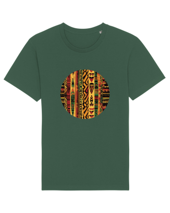 GEOMETRIC FLORAL - TRADITIONAL AFRICAN  2 Bottle Green