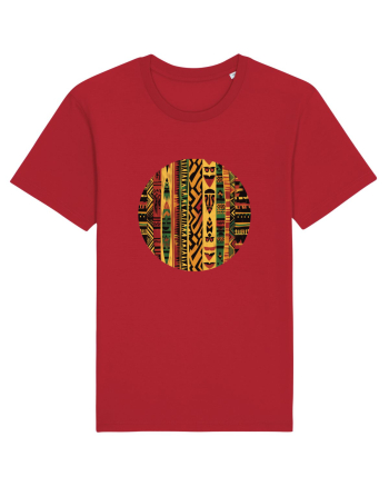 GEOMETRIC FLORAL - TRADITIONAL AFRICAN  2 Red