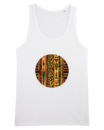 GEOMETRIC FLORAL - TRADITIONAL AFRICAN  2 White