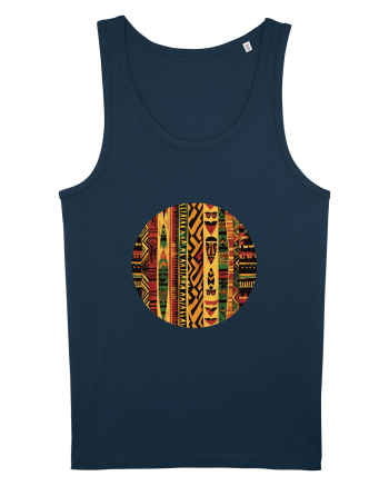 GEOMETRIC FLORAL - TRADITIONAL AFRICAN  2 Navy