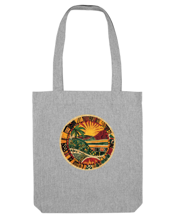 GEOMETRIC FLORAL NATURA - TRADITIONAL AFRICAN Heather Grey