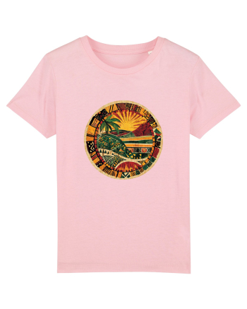 GEOMETRIC FLORAL NATURA - TRADITIONAL AFRICAN Cotton Pink