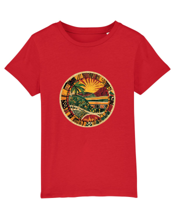 GEOMETRIC FLORAL NATURA - TRADITIONAL AFRICAN Red