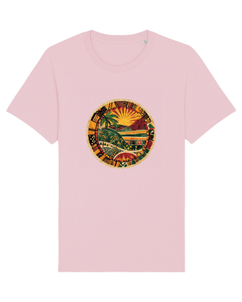 GEOMETRIC FLORAL NATURA - TRADITIONAL AFRICAN Cotton Pink