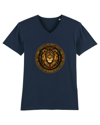 LEU GEOMETRIC FLORAL NATURA - TRADITIONAL AFRICAN French Navy