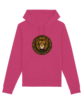 LEU GEOMETRIC FLORAL NATURA - TRADITIONAL AFRICAN 2 Raspberry