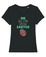An Egg-Stra Special | Happy Easter Tricou mânecă scurtă guler larg fitted Damă Expresser
