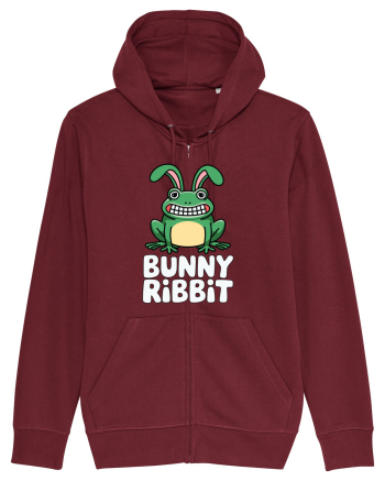Bunny Ribbit Rabbit | Funny Frog Burgundy