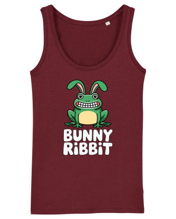 Bunny Ribbit Rabbit | Funny Frog Burgundy