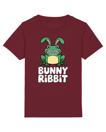 Bunny Ribbit Rabbit | Funny Frog Burgundy