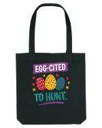 Egg-Cited To Hunt |  Cute Easter Egg Puns Sacoșă textilă