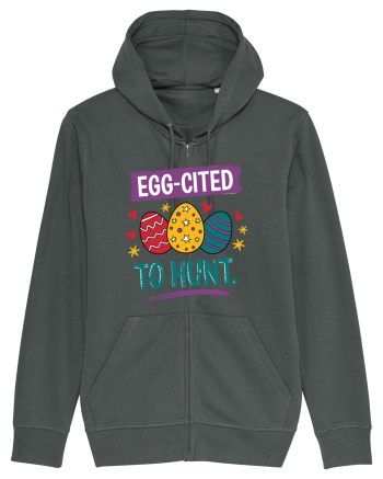 Egg-Cited To Hunt |  Cute Easter Egg Puns Anthracite