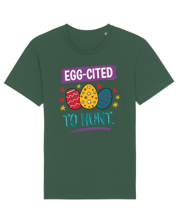 Egg-Cited To Hunt |  Cute Easter Egg Puns Bottle Green