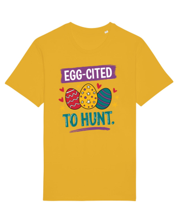 Egg-Cited To Hunt |  Cute Easter Egg Puns Spectra Yellow