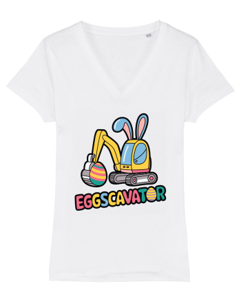 Eggscavator | Funny Toy Pun White