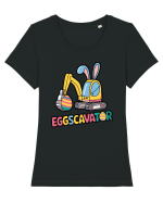 Eggscavator | Funny Toy Pun Tricou mânecă scurtă guler larg fitted Damă Expresser