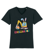 Eggscavator | Funny Toy Pun Tricou mânecă scurtă guler V Bărbat Presenter