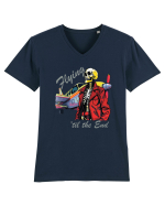 Vintage Wings - Flying 'til the end - grey BLTP1-03 Tricou mânecă scurtă guler V Bărbat Presenter