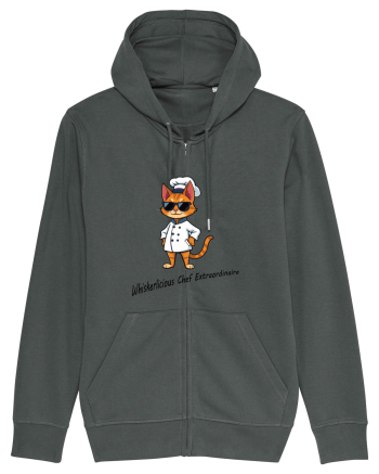Stylish chef cat, culinary cool Anthracite