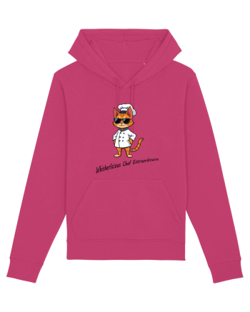 Stylish chef cat, culinary cool Raspberry