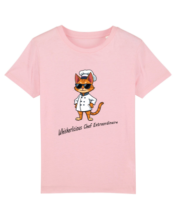 Stylish chef cat, culinary cool Cotton Pink