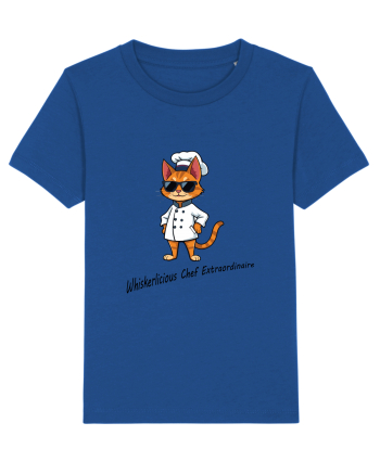 Stylish chef cat, culinary cool Majorelle Blue