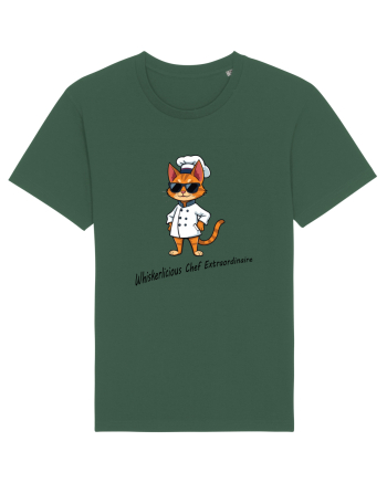 Stylish chef cat, culinary cool Bottle Green